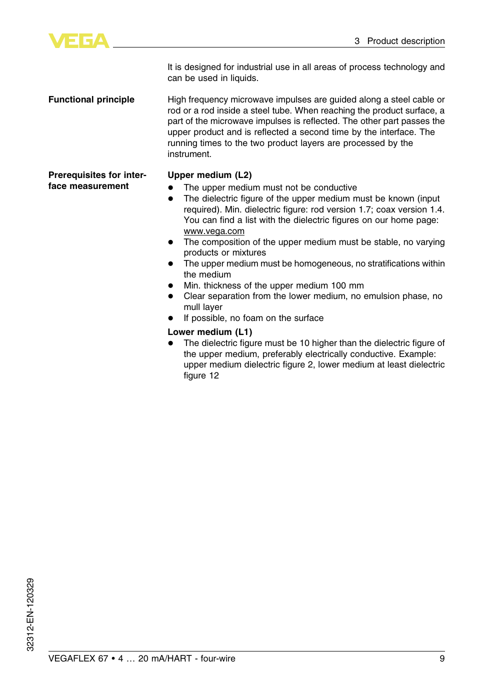 VEGA VEGAFLEX 67 (-200…+400°C) 4 … 20 mA_HART four-wire User Manual | Page 9 / 56