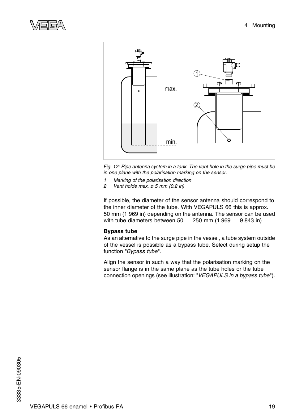 VEGA VEGAPULS 66 (≥ 2.0.0 - ≤ 3.8) enamel Proﬁbus PA User Manual | Page 19 / 64