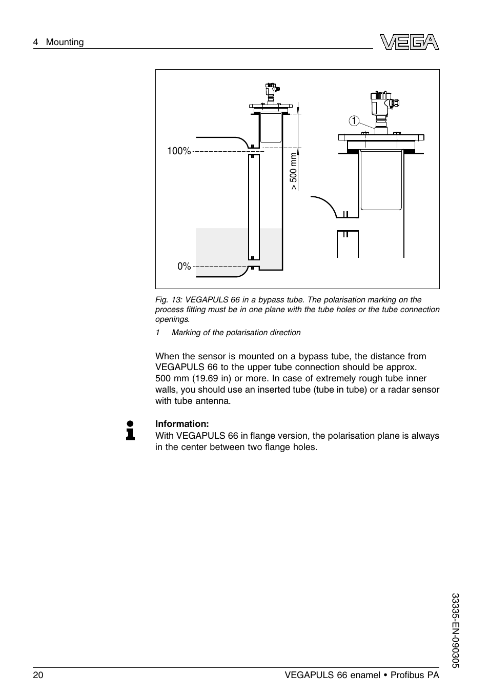 VEGA VEGAPULS 66 (≥ 2.0.0 - ≤ 3.8) enamel Proﬁbus PA User Manual | Page 20 / 64