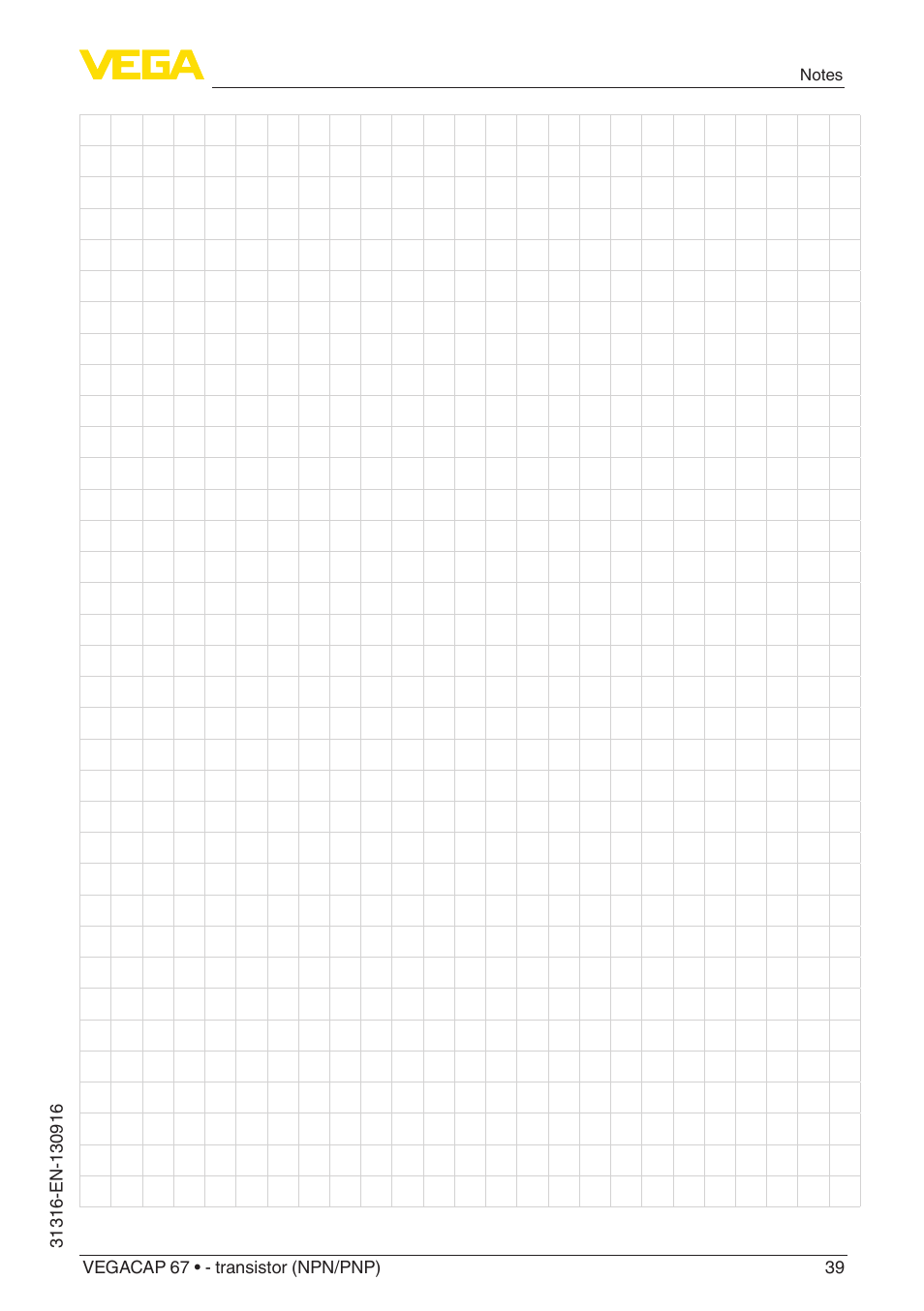VEGA VEGACAP 67 - transistor (NPN_PNP) User Manual | Page 39 / 40