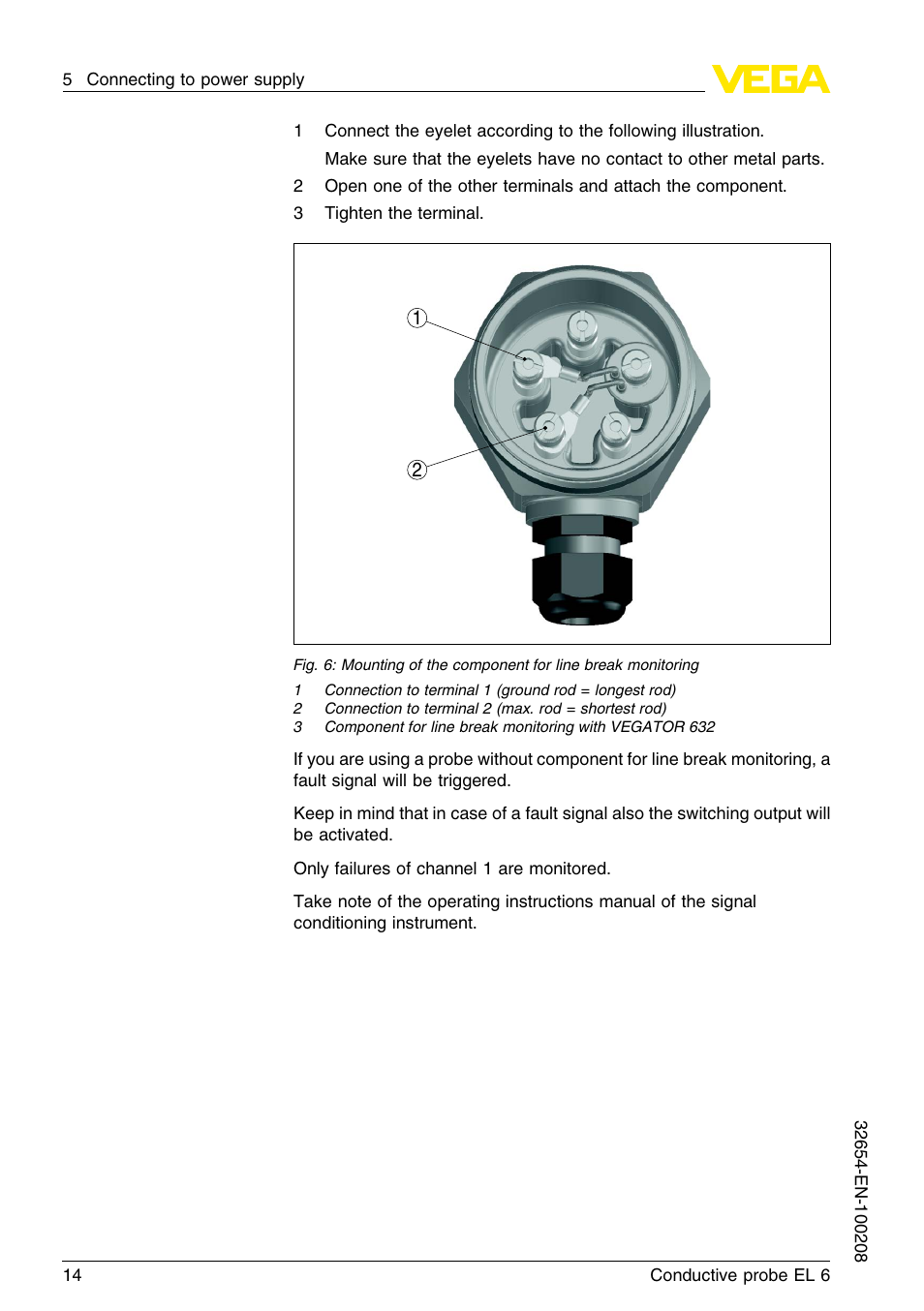 VEGA EL 6 Conductive probe User Manual | Page 14 / 24
