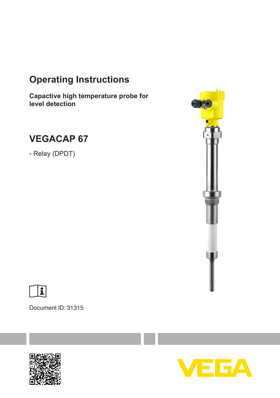 VEGA VEGACAP 67 - Relay (DPDT) User Manual | 36 pages