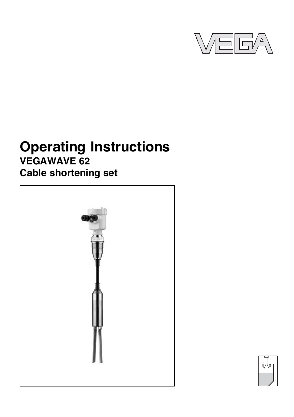 VEGA VEGAWAVE 62 Cable shortening set User Manual | 20 pages
