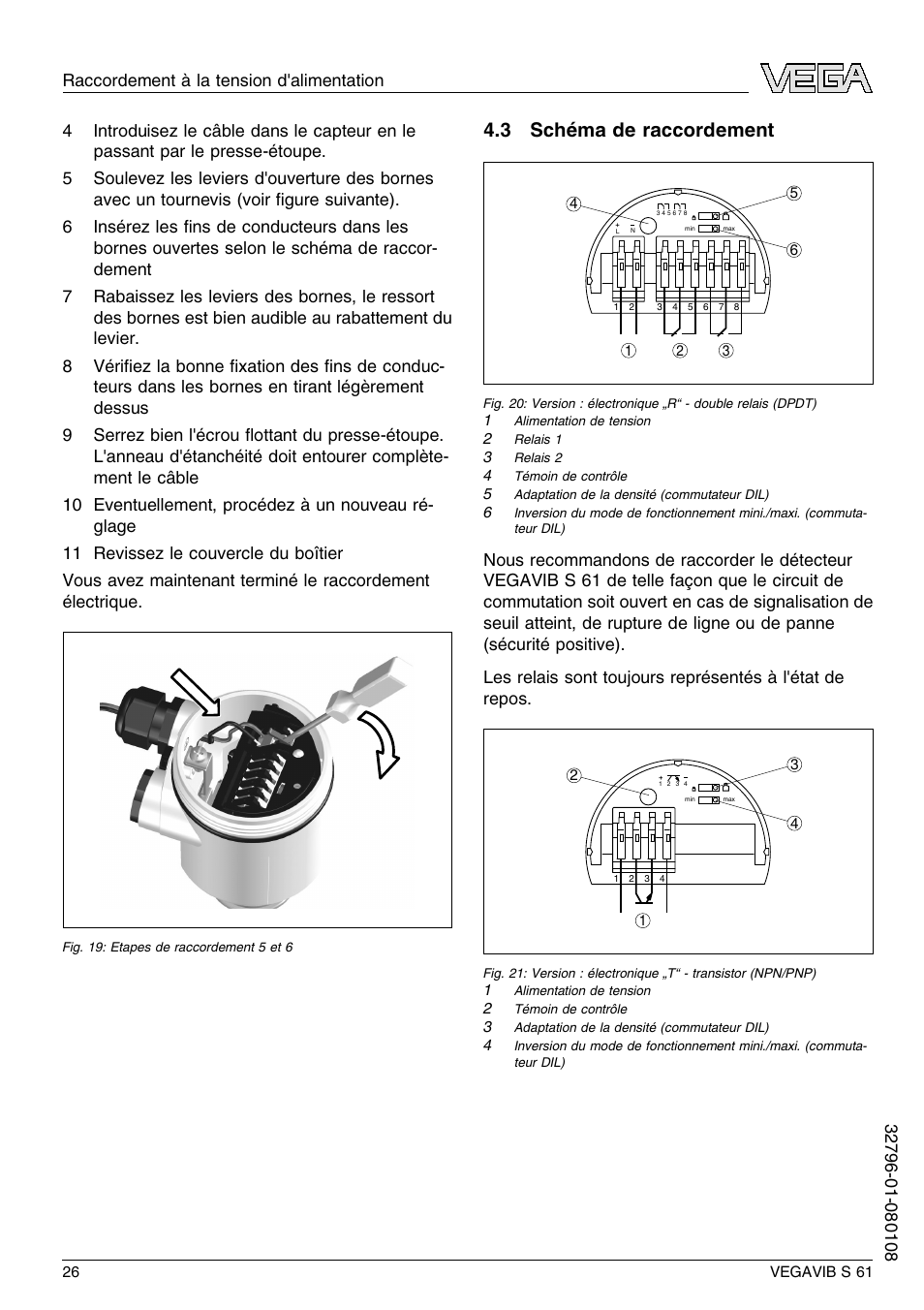 3 schéma de raccordement | VEGA VEGAVIB S 61 User Manual | Page 26 / 48