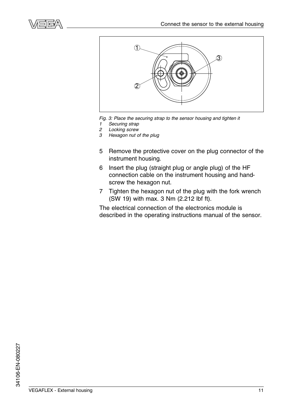 VEGA VEGAFLEX series 60 - External housing User Manual | Page 11 / 20