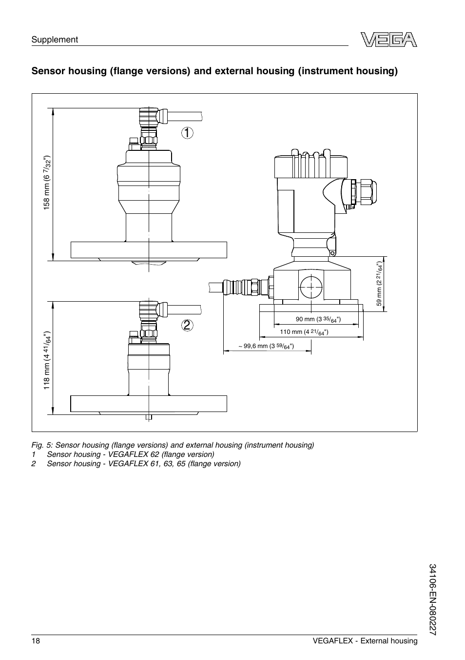 VEGA VEGAFLEX series 60 - External housing User Manual | Page 18 / 20