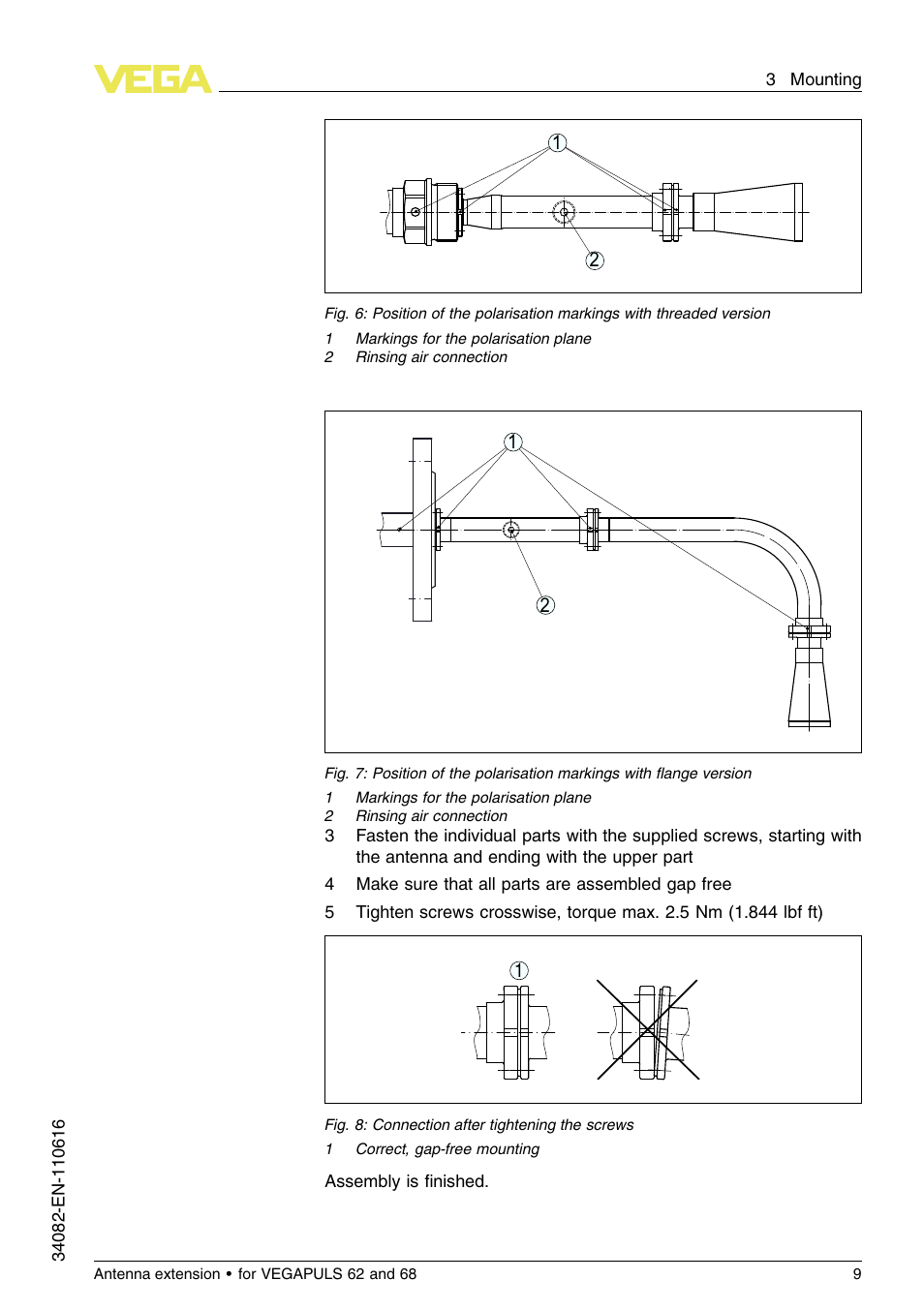 VEGA VEGAPULS 68 Antenna extension User Manual | Page 9 / 20