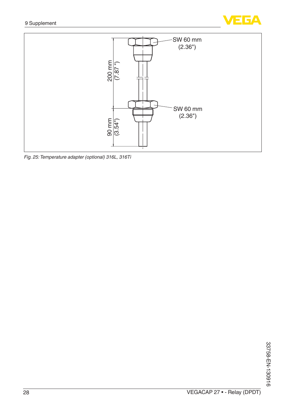 VEGA VEGACAP 27 - Relay (DPDT) User Manual | Page 28 / 32