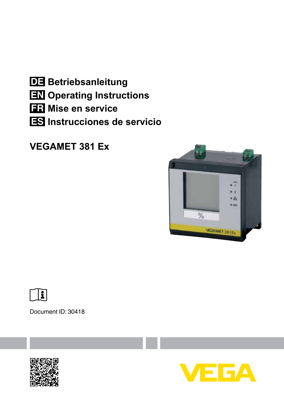 VEGA VEGAMET 381 Ex User Manual | 72 pages