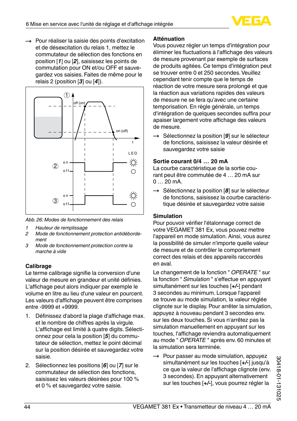 VEGA VEGAMET 381 Ex User Manual | Page 44 / 72