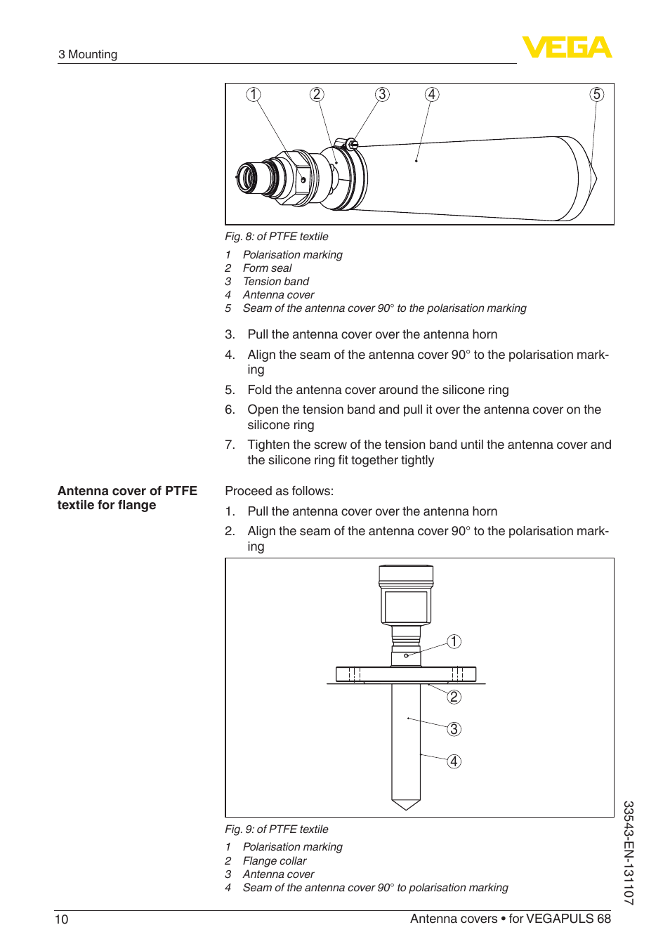 VEGA VEGAPULS 68 Antenna covers User Manual | Page 10 / 20