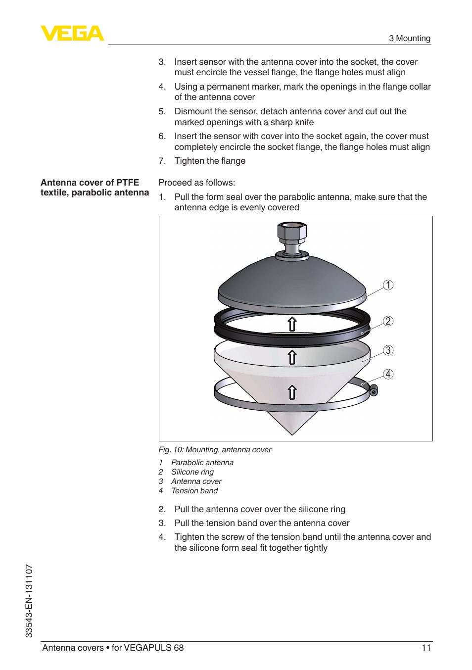 VEGA VEGAPULS 68 Antenna covers User Manual | Page 11 / 20