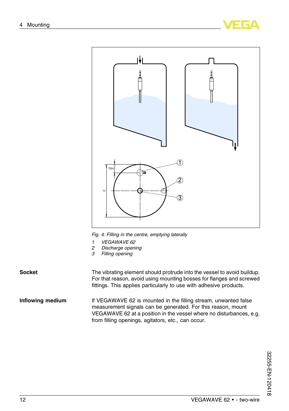 VEGA VEGAWAVE 62 - two-wire User Manual | Page 12 / 40