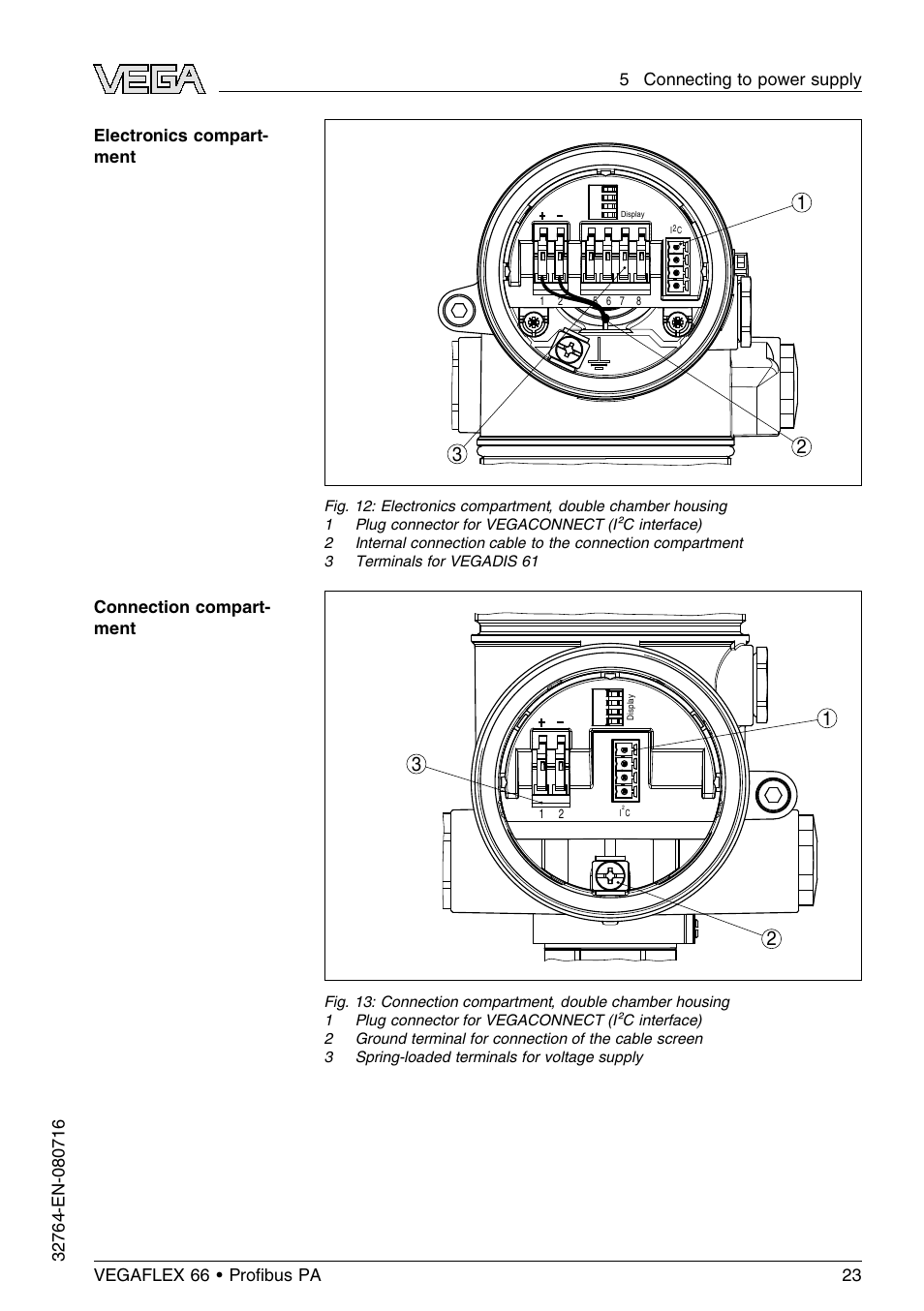 VEGA VEGAFLEX 66 (-110…+400°C) Profibus PA User Manual | Page 23 / 68