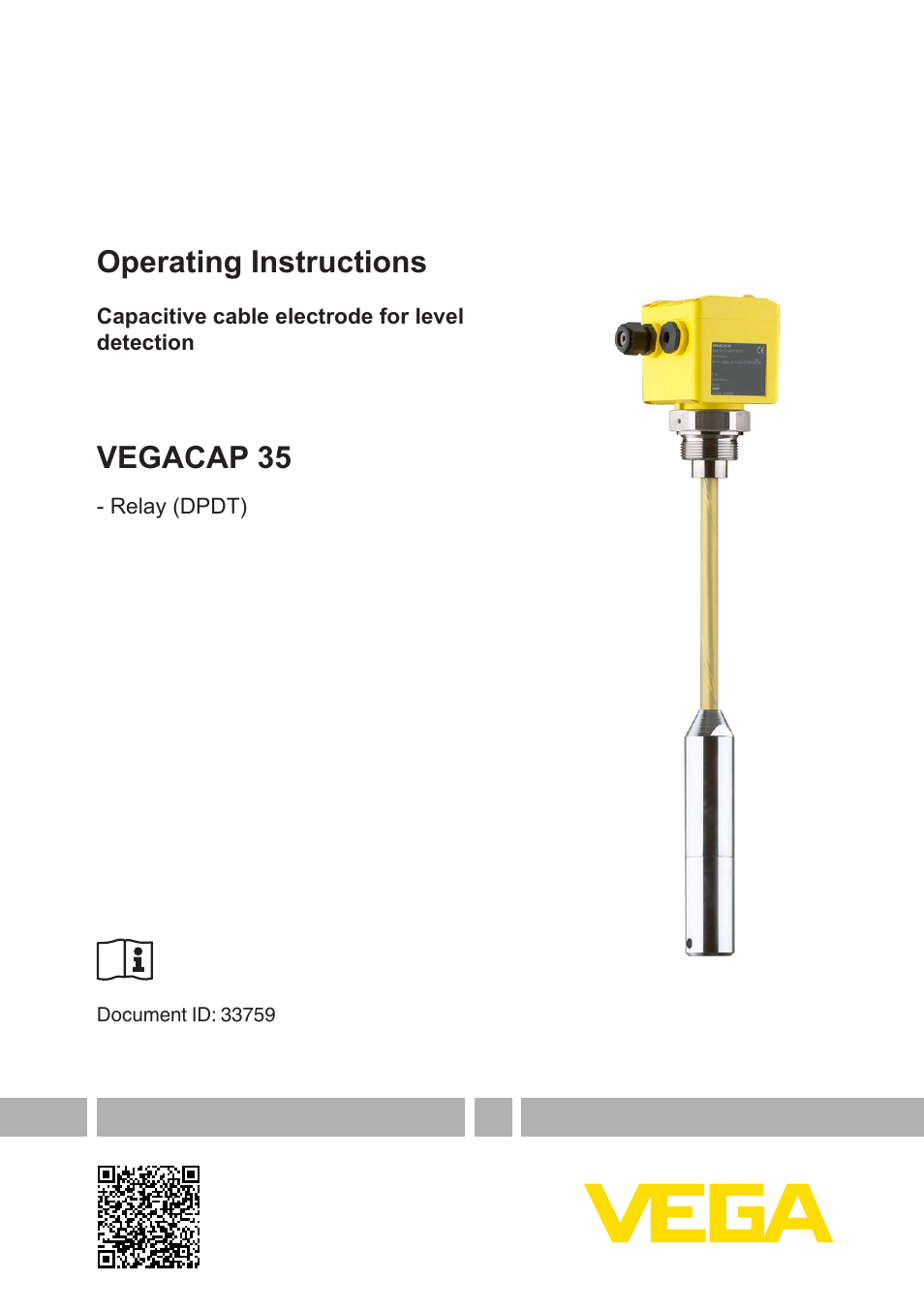 VEGA VEGACAP 35 - Relay (DPDT) User Manual | 36 pages