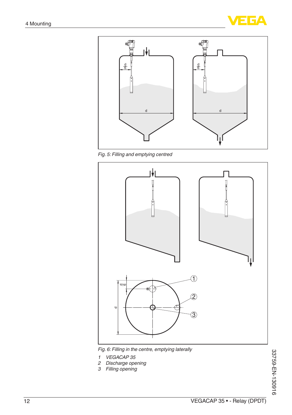 VEGA VEGACAP 35 - Relay (DPDT) User Manual | Page 12 / 36