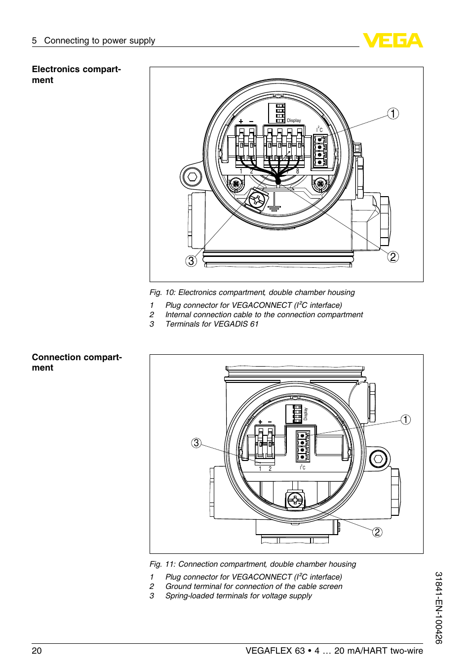 VEGA VEGAFLEX 63 4 … 20 mA_HART two-wire User Manual | Page 20 / 60