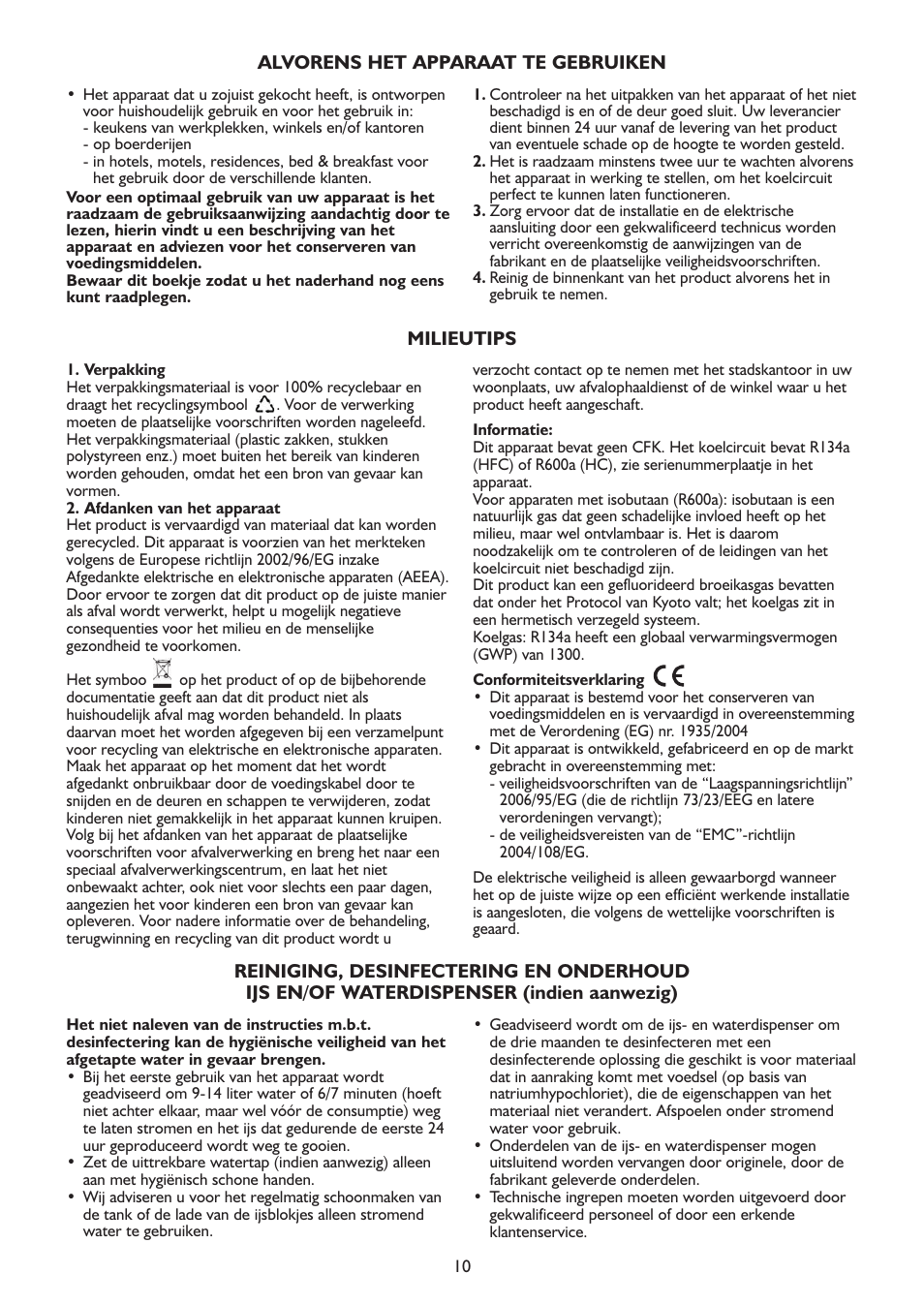 Whirlpool WSN 5554 A+X User Manual | Page 10 / 56
