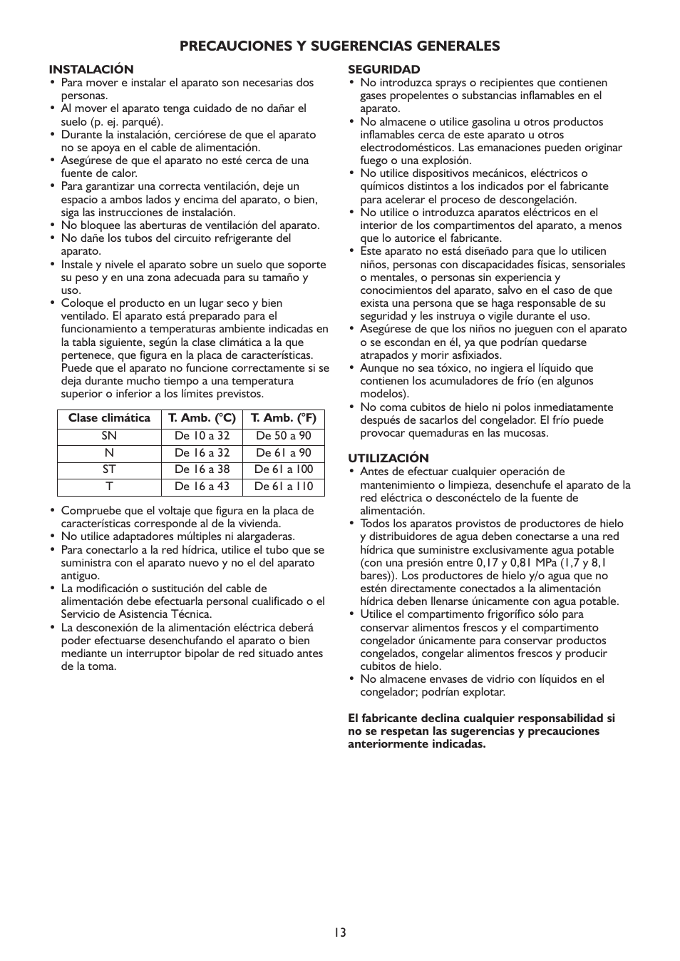 Whirlpool WSN 5554 A+X User Manual | Page 13 / 56