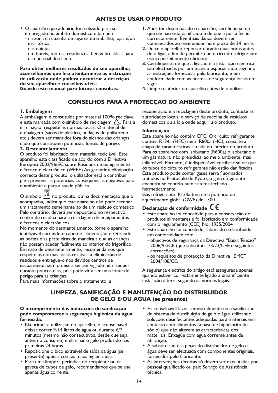 Whirlpool WSN 5554 A+X User Manual | Page 14 / 56