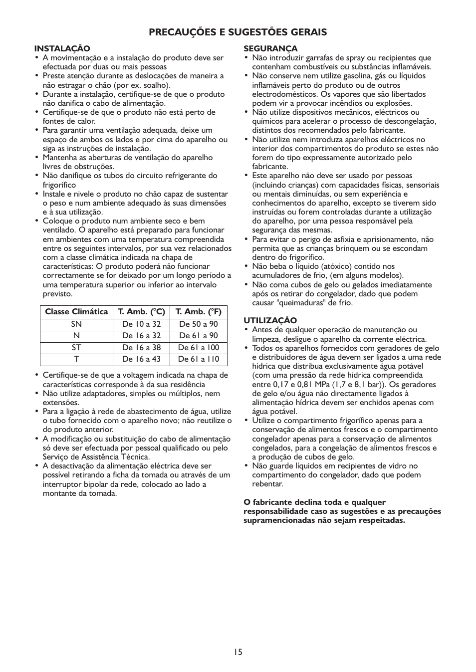 Whirlpool WSN 5554 A+X User Manual | Page 15 / 56