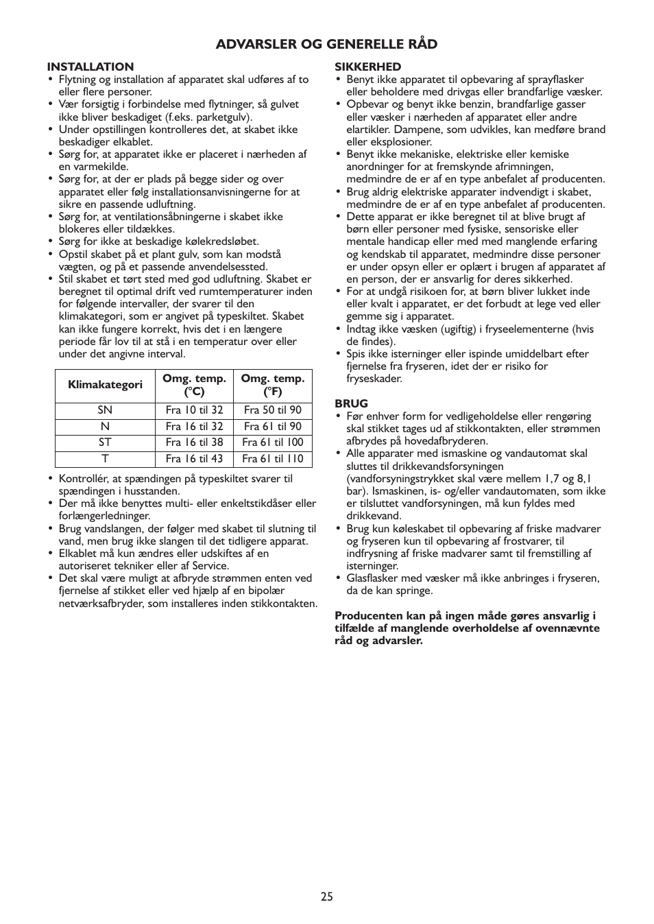 Whirlpool WSN 5554 A+X User Manual | Page 25 / 56