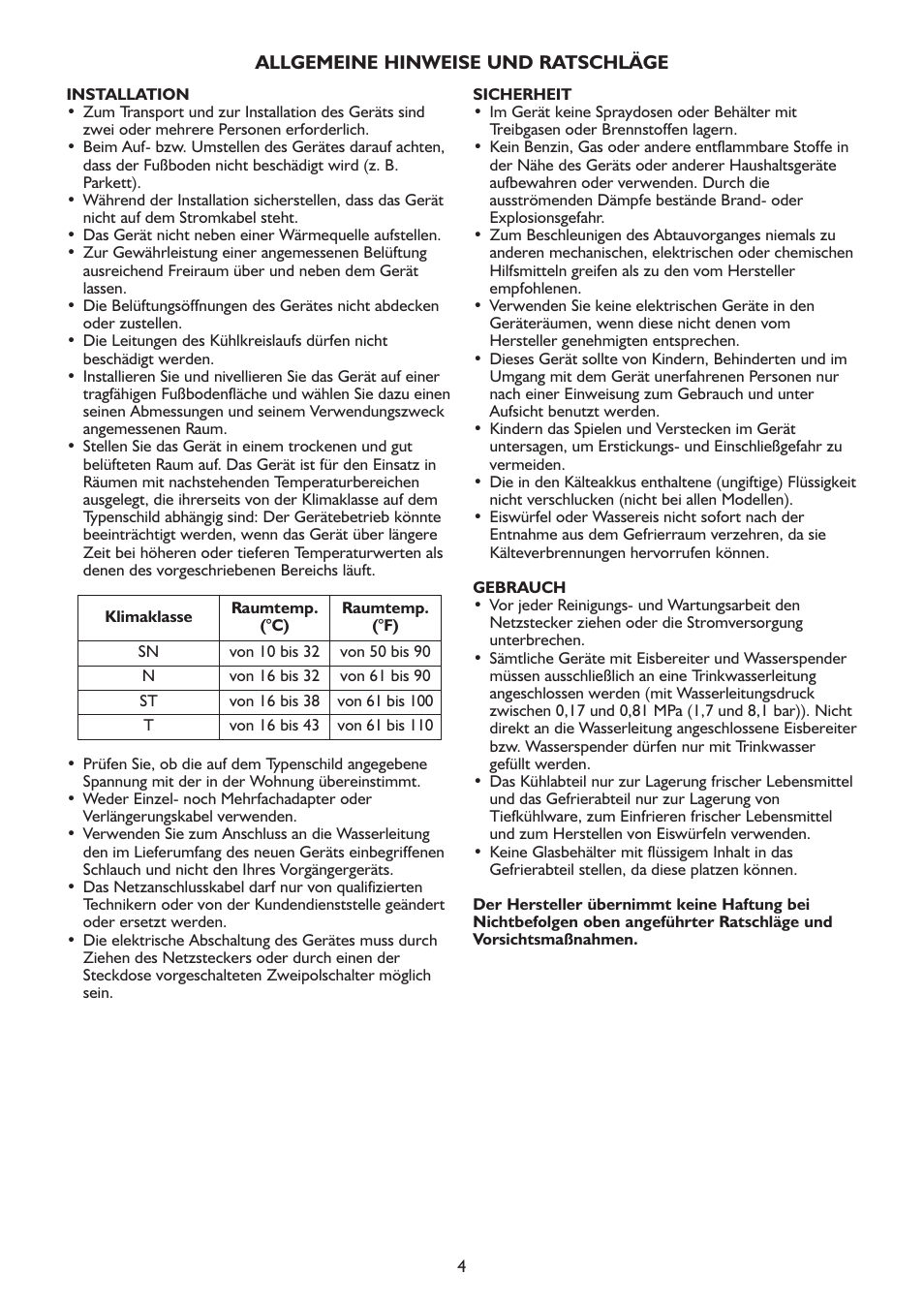 Whirlpool WSN 5554 A+X User Manual | Page 4 / 56