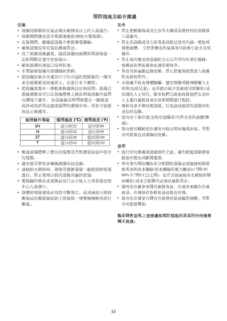 Whirlpool WSN 5554 A+X User Manual | Page 53 / 56