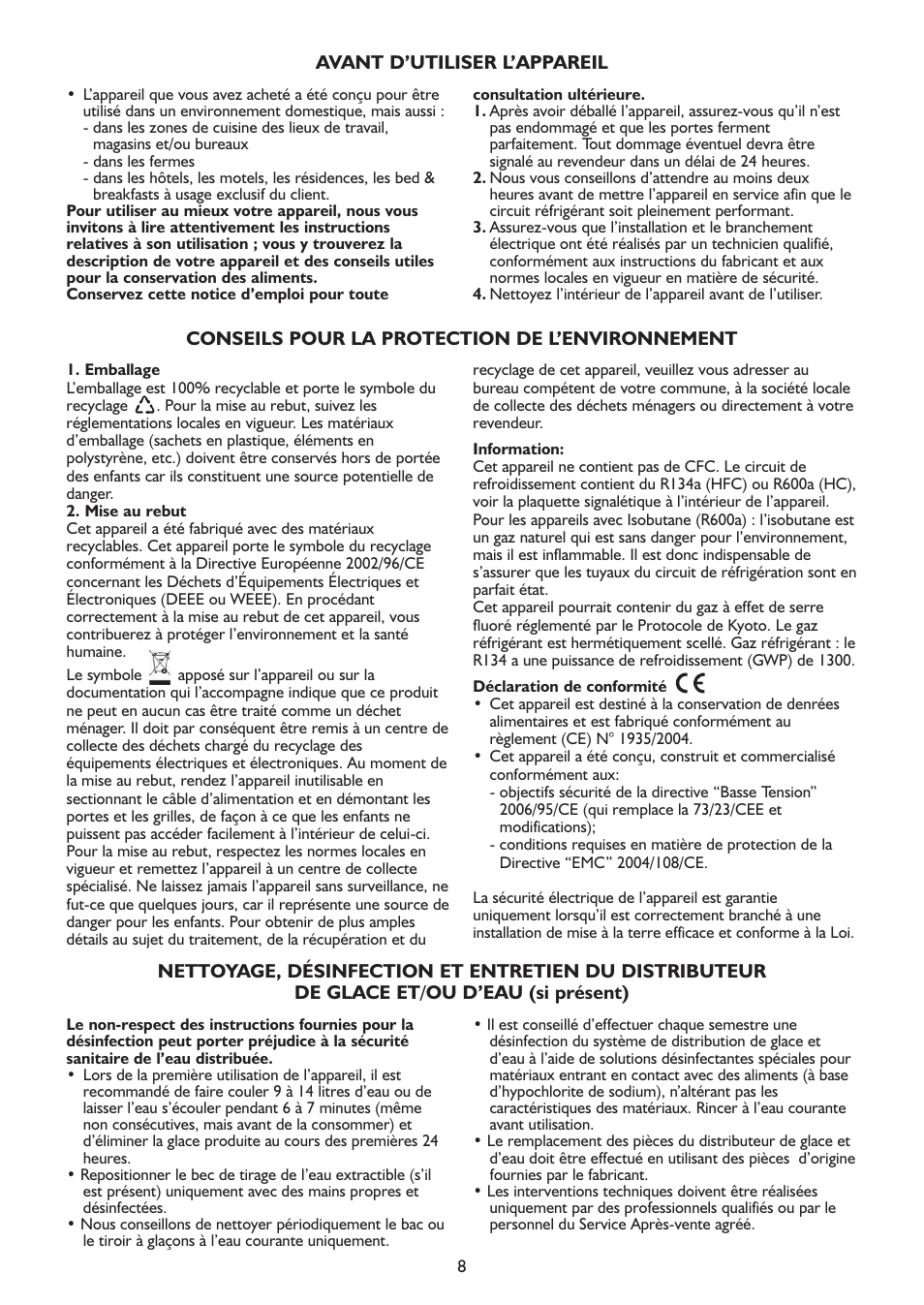 Whirlpool WSN 5554 A+X User Manual | Page 8 / 56