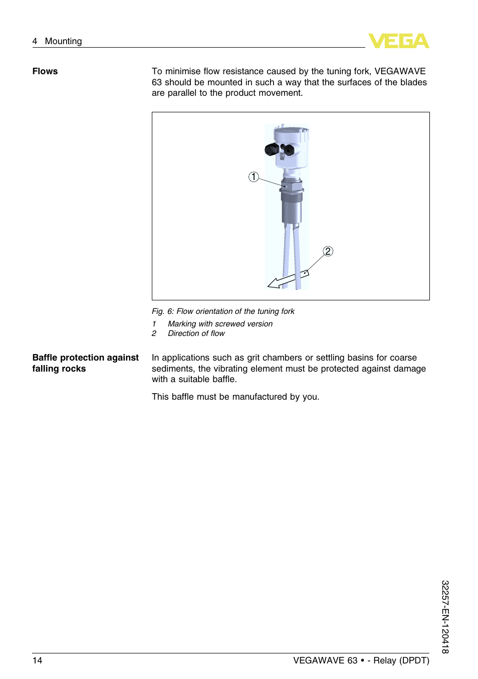 VEGA VEGAWAVE 63 - Relay (DPDT) User Manual | Page 14 / 36