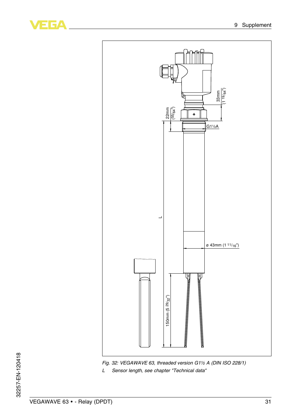 VEGA VEGAWAVE 63 - Relay (DPDT) User Manual | Page 31 / 36