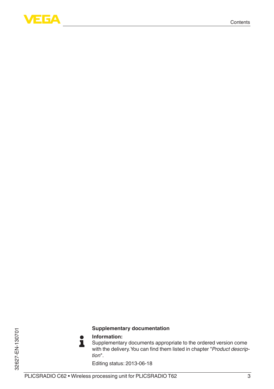 VEGA PLICSRADIO R62 Wireless processing unit User Manual | Page 3 / 40