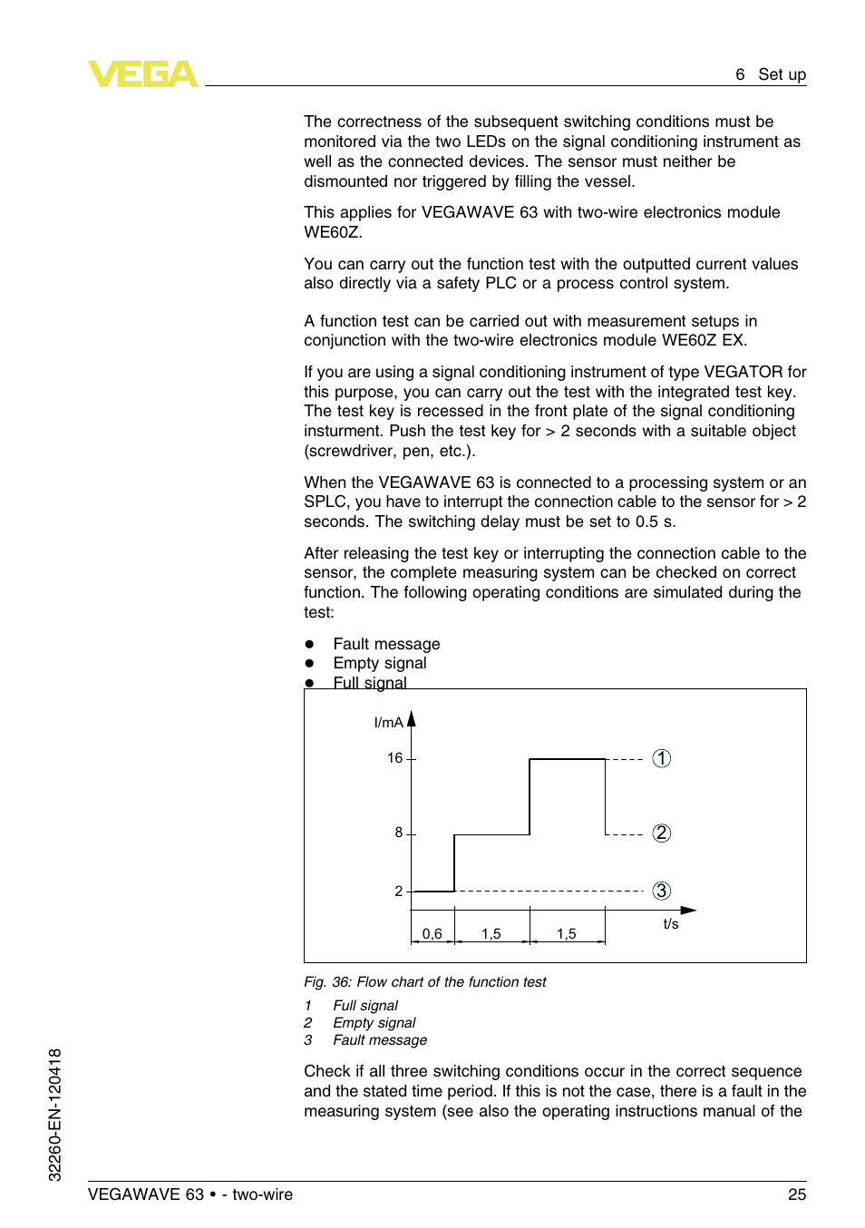 VEGA VEGAWAVE 63 - two-wire User Manual | Page 25 / 40