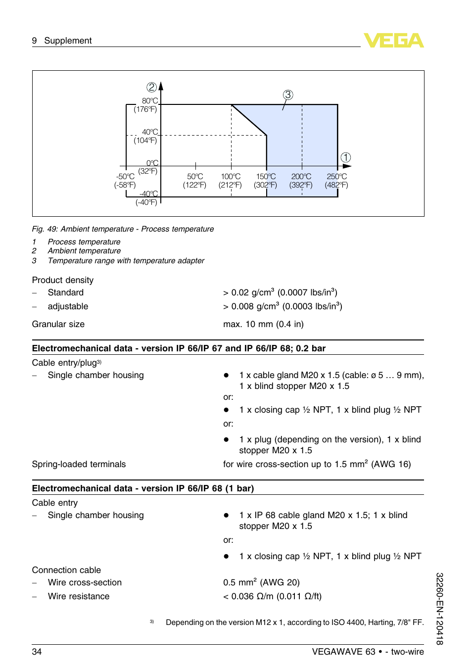 VEGA VEGAWAVE 63 - two-wire User Manual | Page 34 / 40