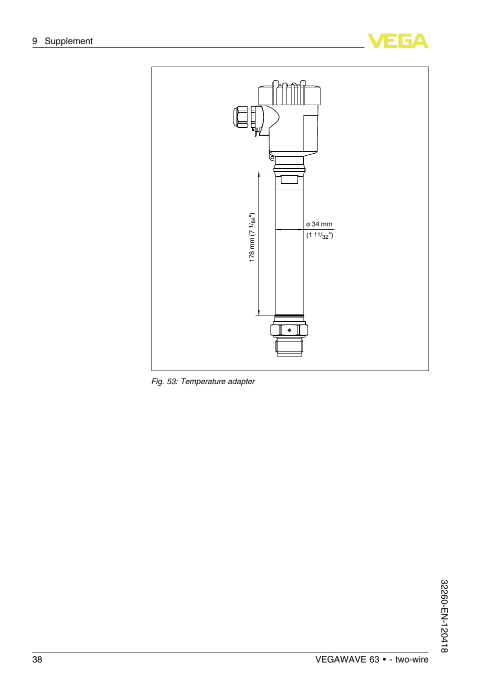 VEGA VEGAWAVE 63 - two-wire User Manual | Page 38 / 40