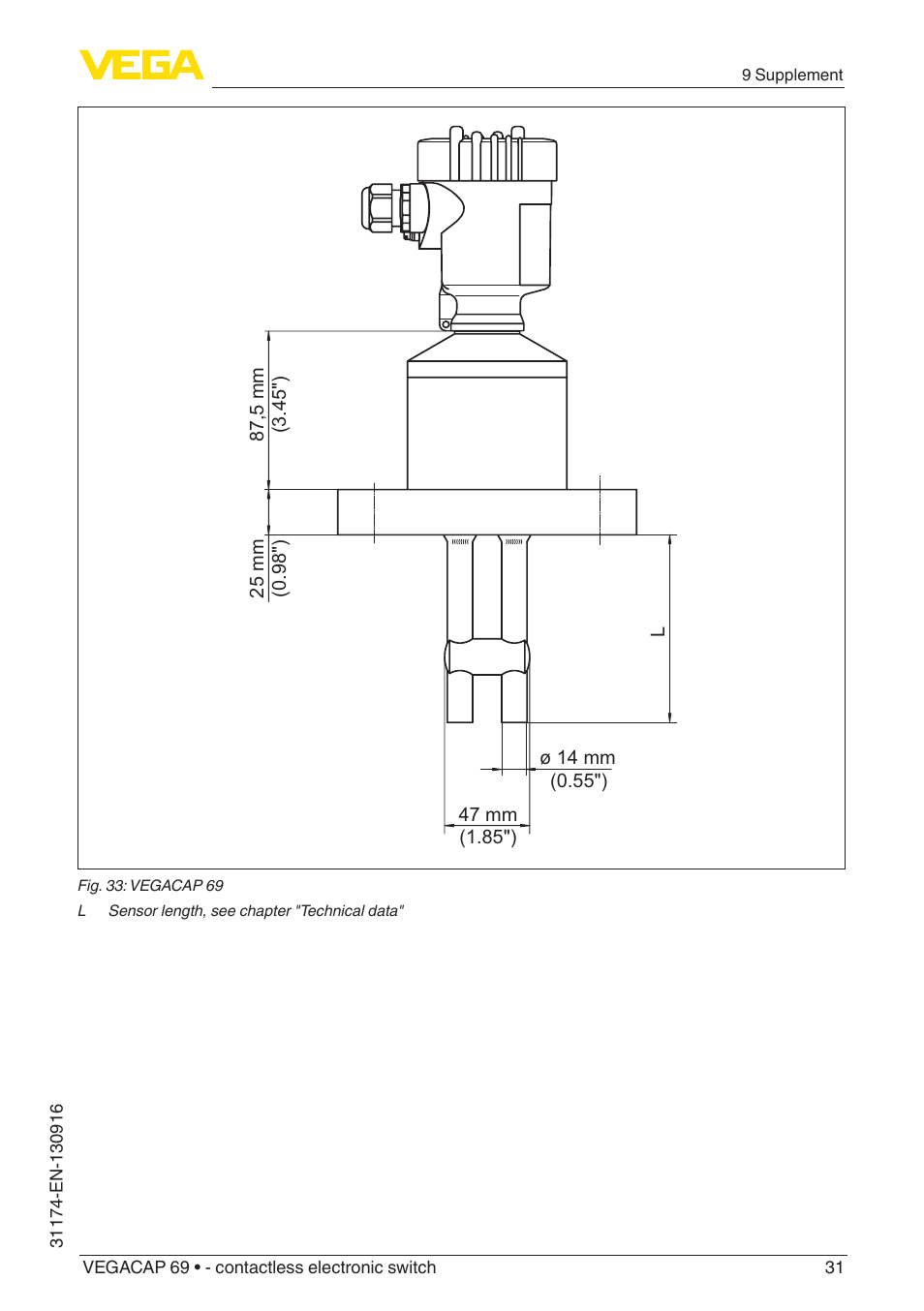 VEGA VEGACAP 69 - contactless electronic switch User Manual | Page 31 / 36