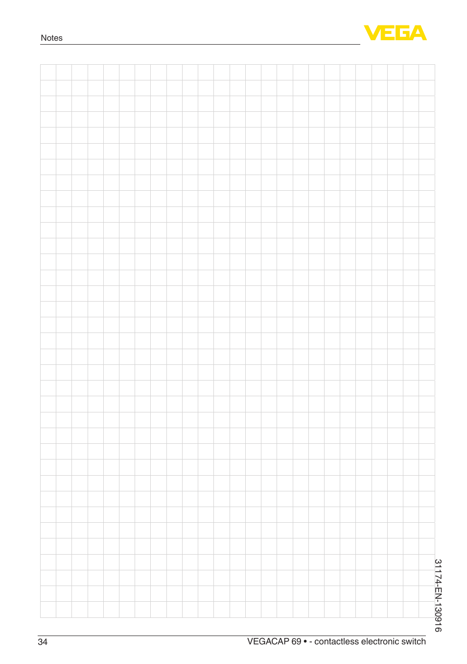 VEGA VEGACAP 69 - contactless electronic switch User Manual | Page 34 / 36
