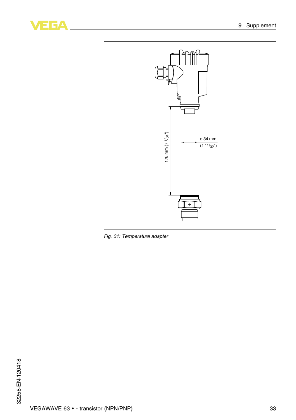 VEGA VEGAWAVE 63 - transistor (NPN-PNP) User Manual | Page 33 / 36