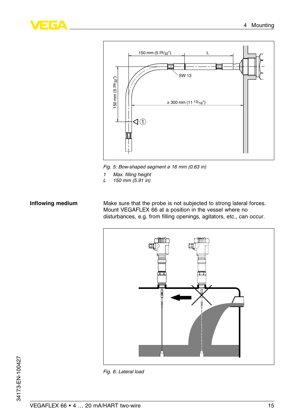 VEGA VEGAFLEX 66 (-200…+400°C) 4 … 20 mA_HART two-wire User Manual | Page 15 / 68