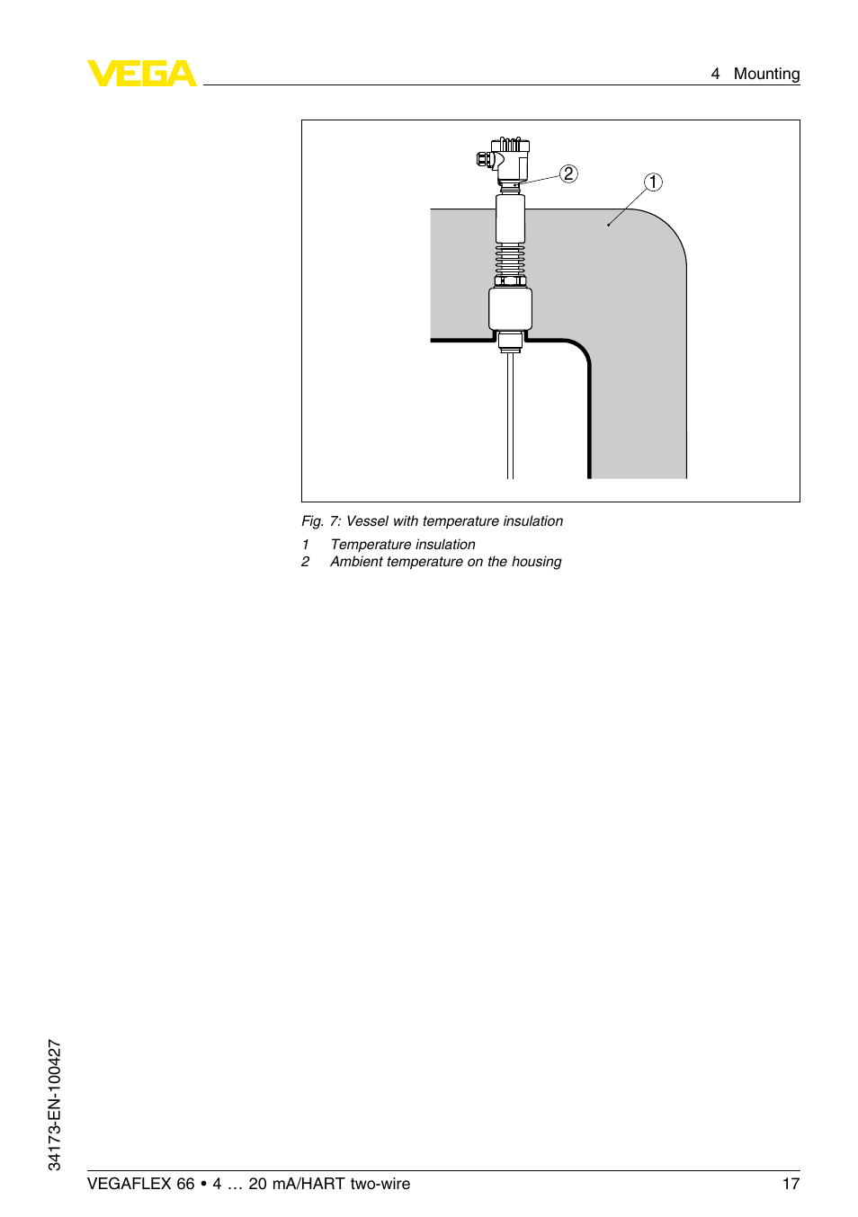 VEGA VEGAFLEX 66 (-200…+400°C) 4 … 20 mA_HART two-wire User Manual | Page 17 / 68