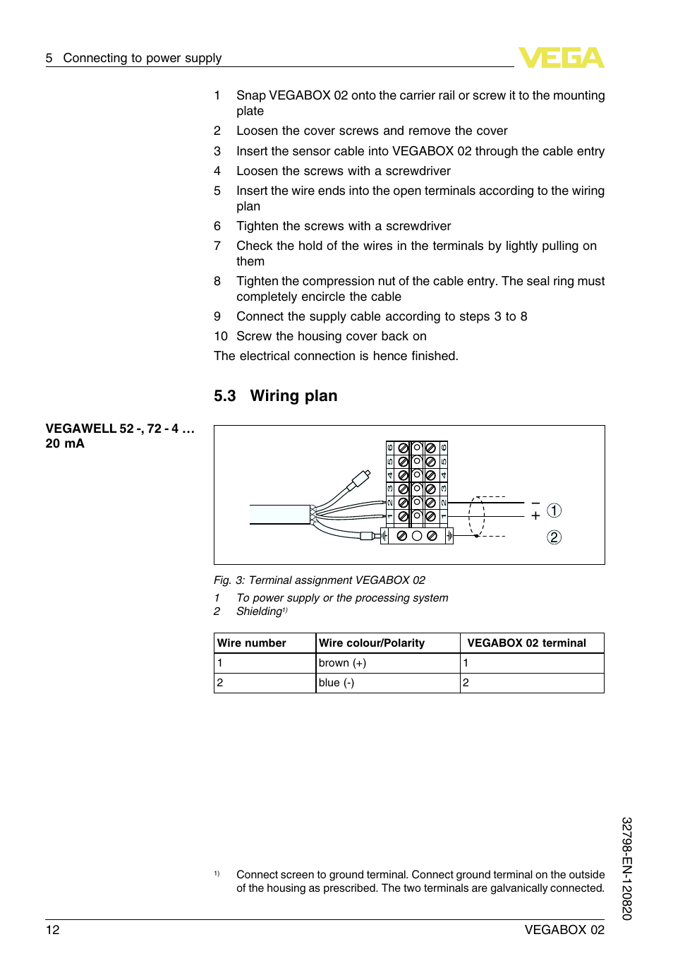 3 wiring plan | VEGA VEGABOX 02 User Manual | Page 12 / 24