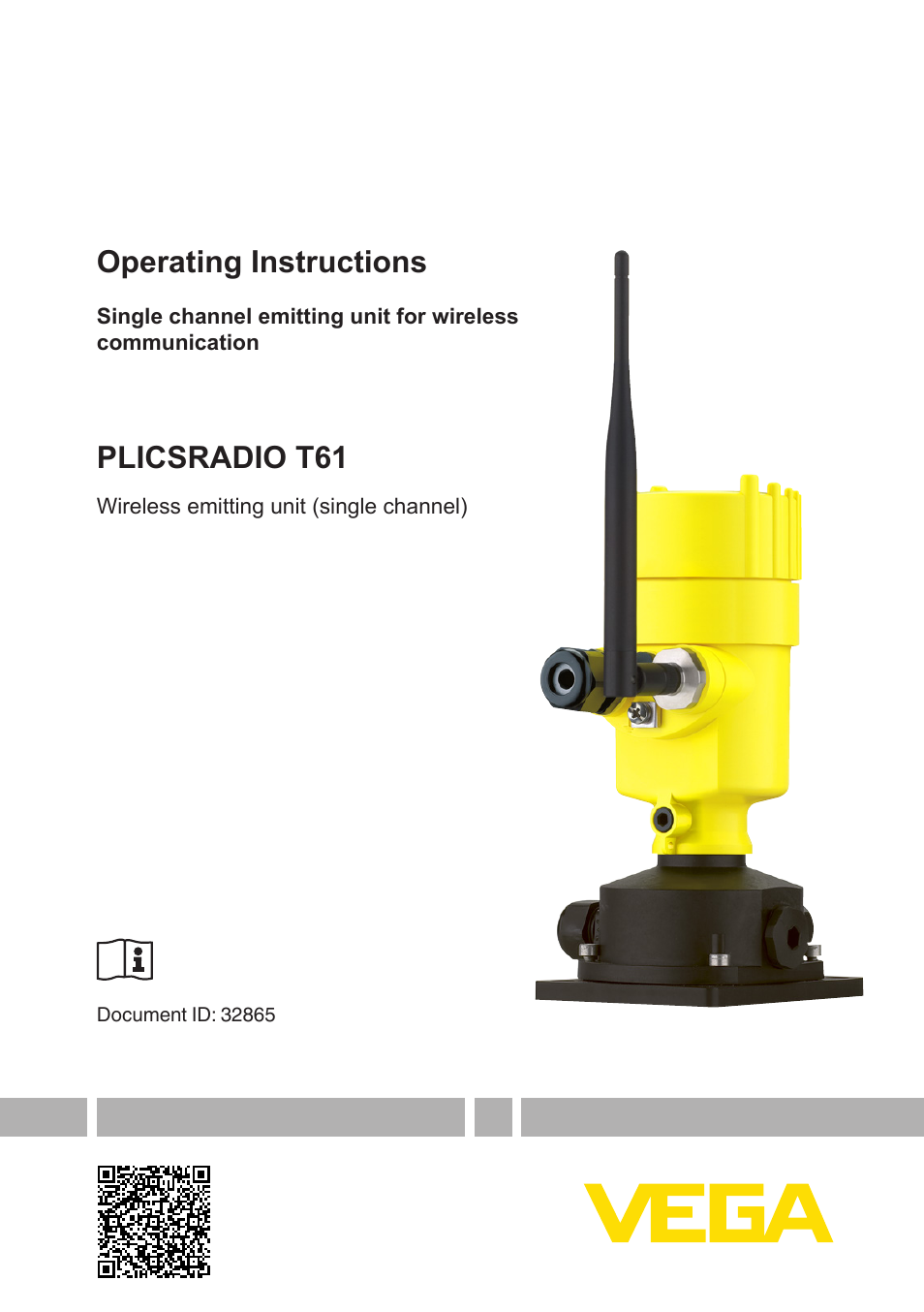 VEGA PLICSRADIO T61 Wireless emitting unit User Manual | 40 pages