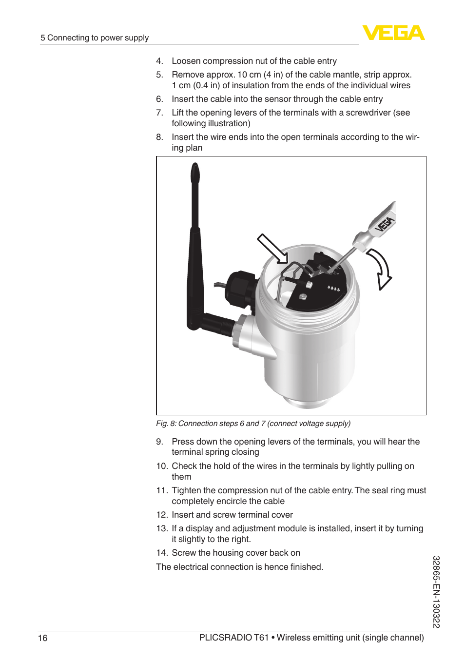 VEGA PLICSRADIO T61 Wireless emitting unit User Manual | Page 16 / 40
