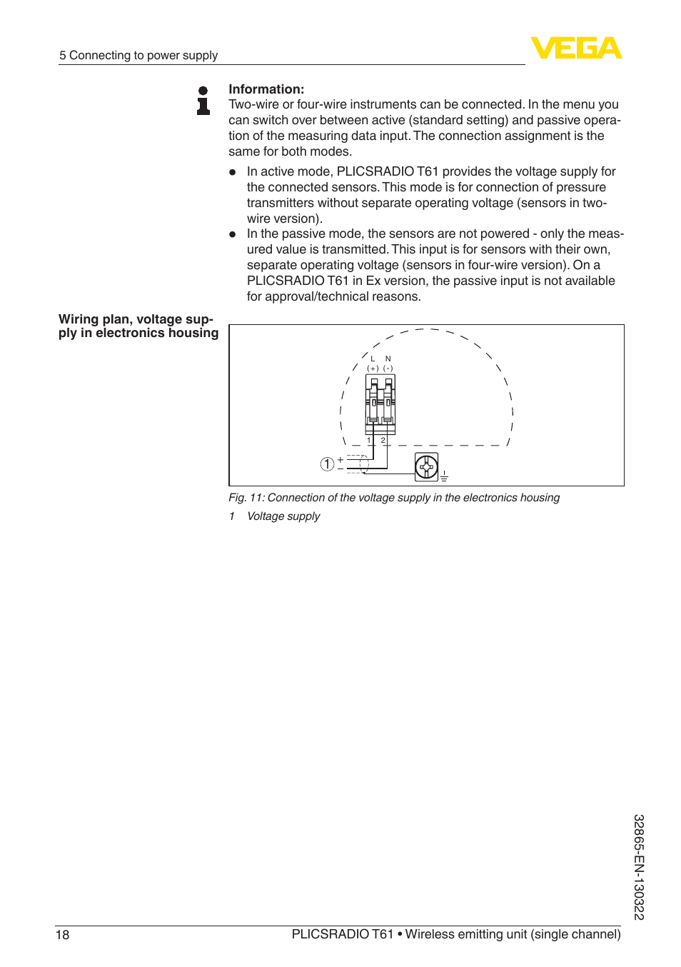 VEGA PLICSRADIO T61 Wireless emitting unit User Manual | Page 18 / 40