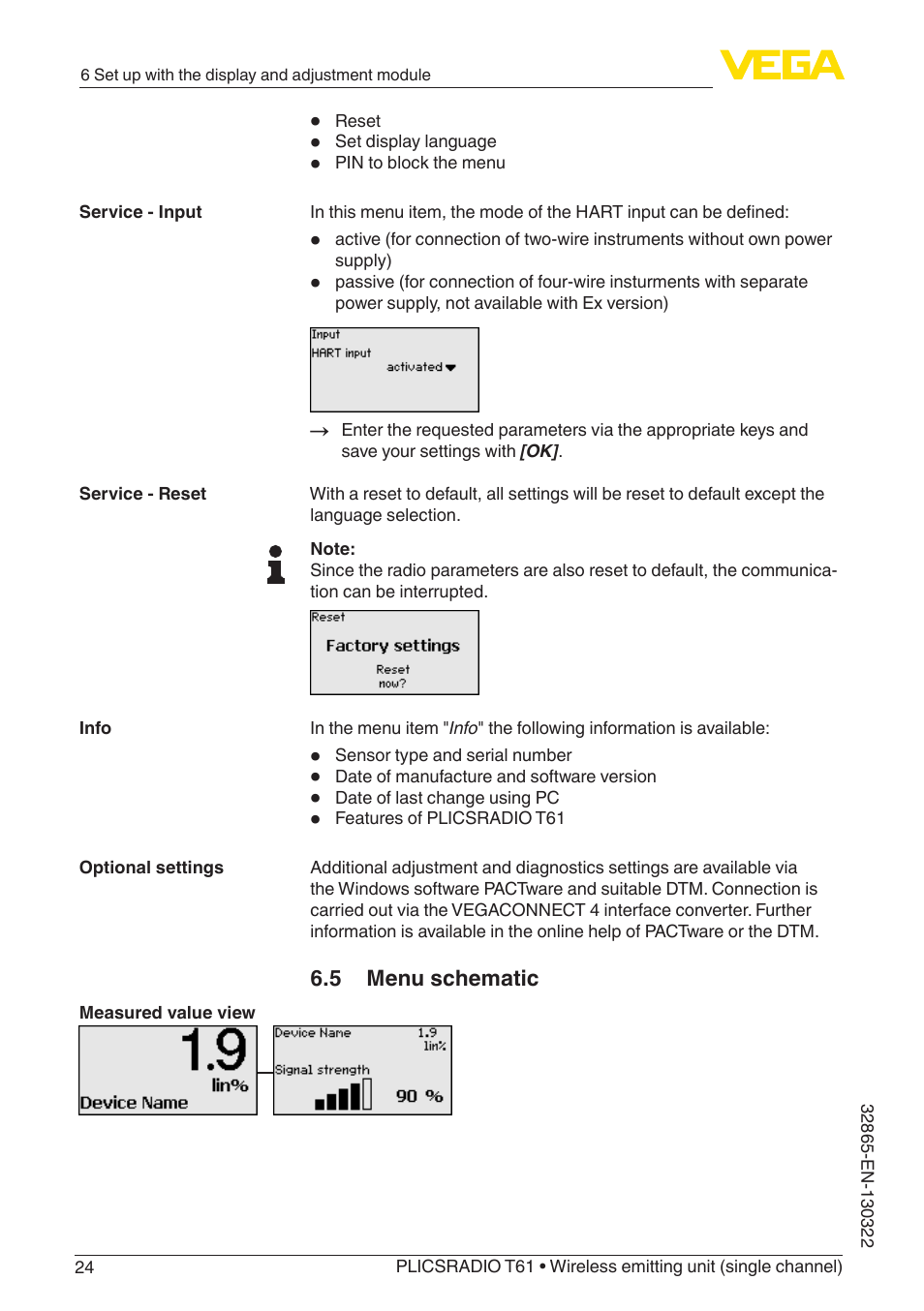 VEGA PLICSRADIO T61 Wireless emitting unit User Manual | Page 24 / 40