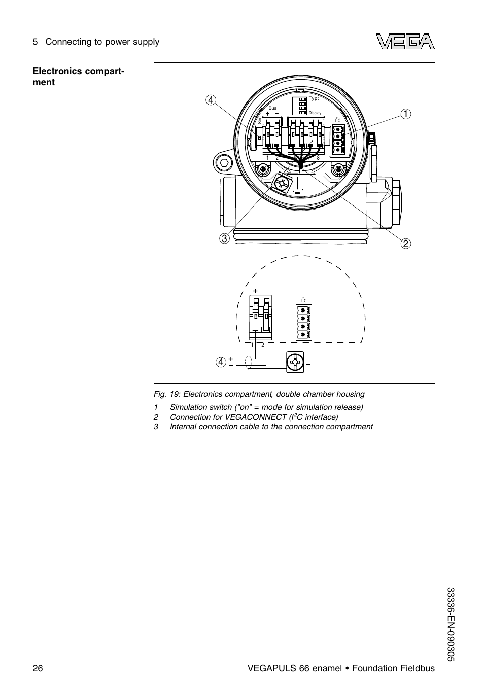 VEGA VEGAPULS 66 (≥ 2.0.0 - ≤ 3.8) enamel Foundation Fieldbus User Manual | Page 26 / 68
