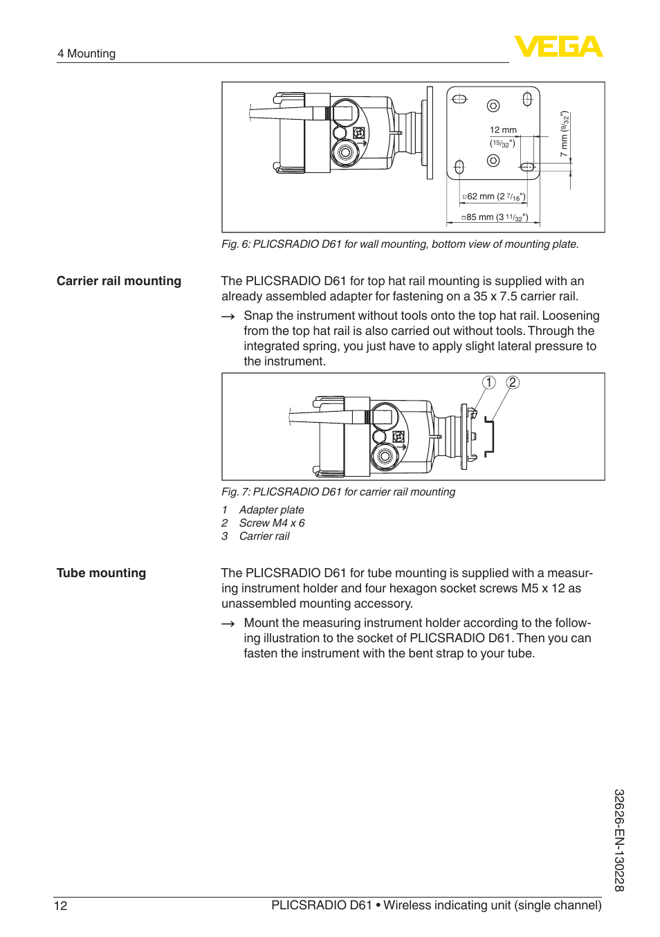 VEGA PLICSRADIO R61 Wireless indicating unit User Manual | Page 12 / 36