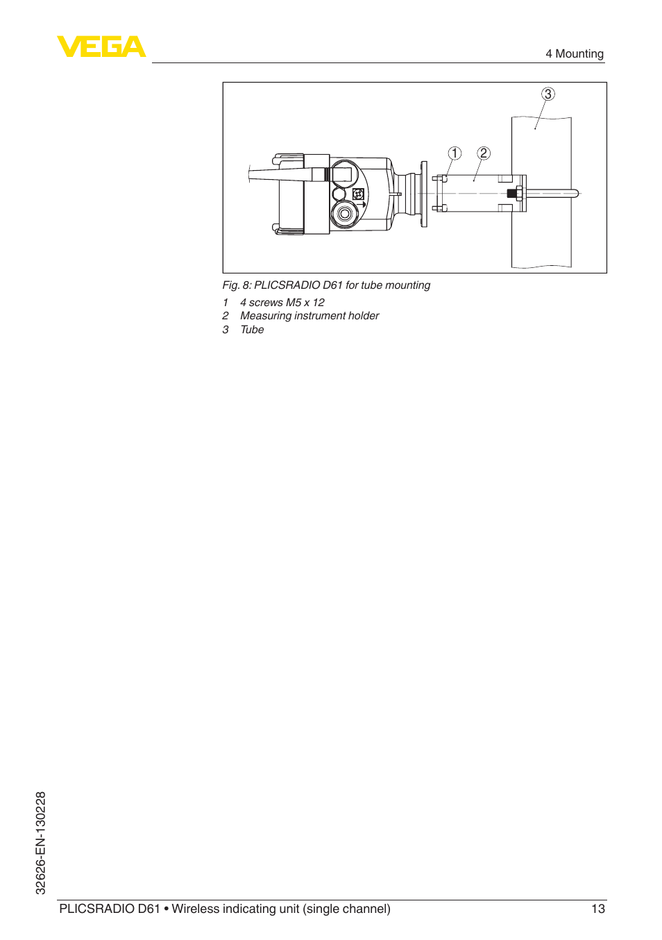 VEGA PLICSRADIO R61 Wireless indicating unit User Manual | Page 13 / 36