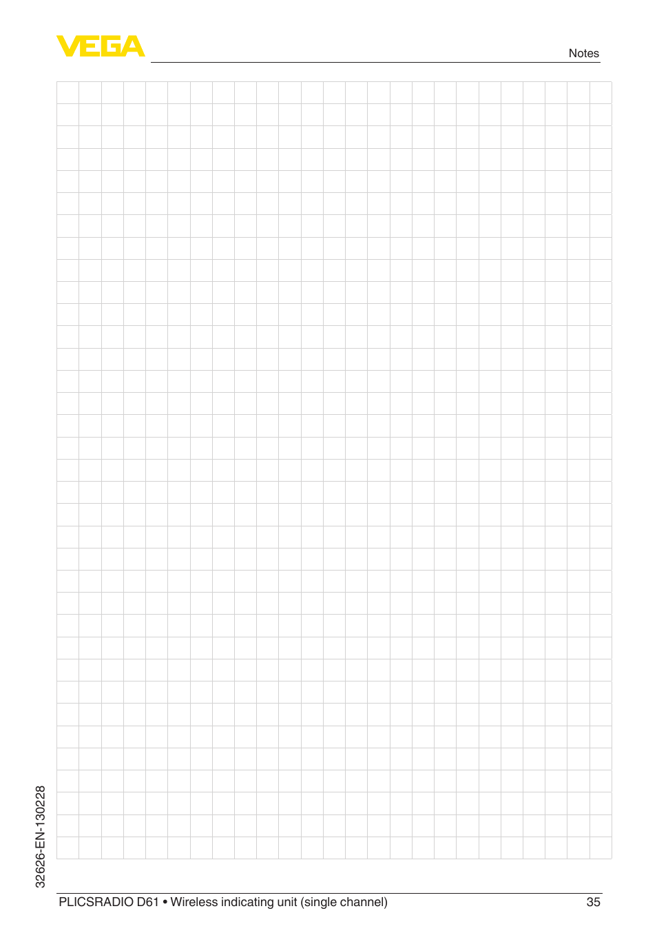 VEGA PLICSRADIO R61 Wireless indicating unit User Manual | Page 35 / 36