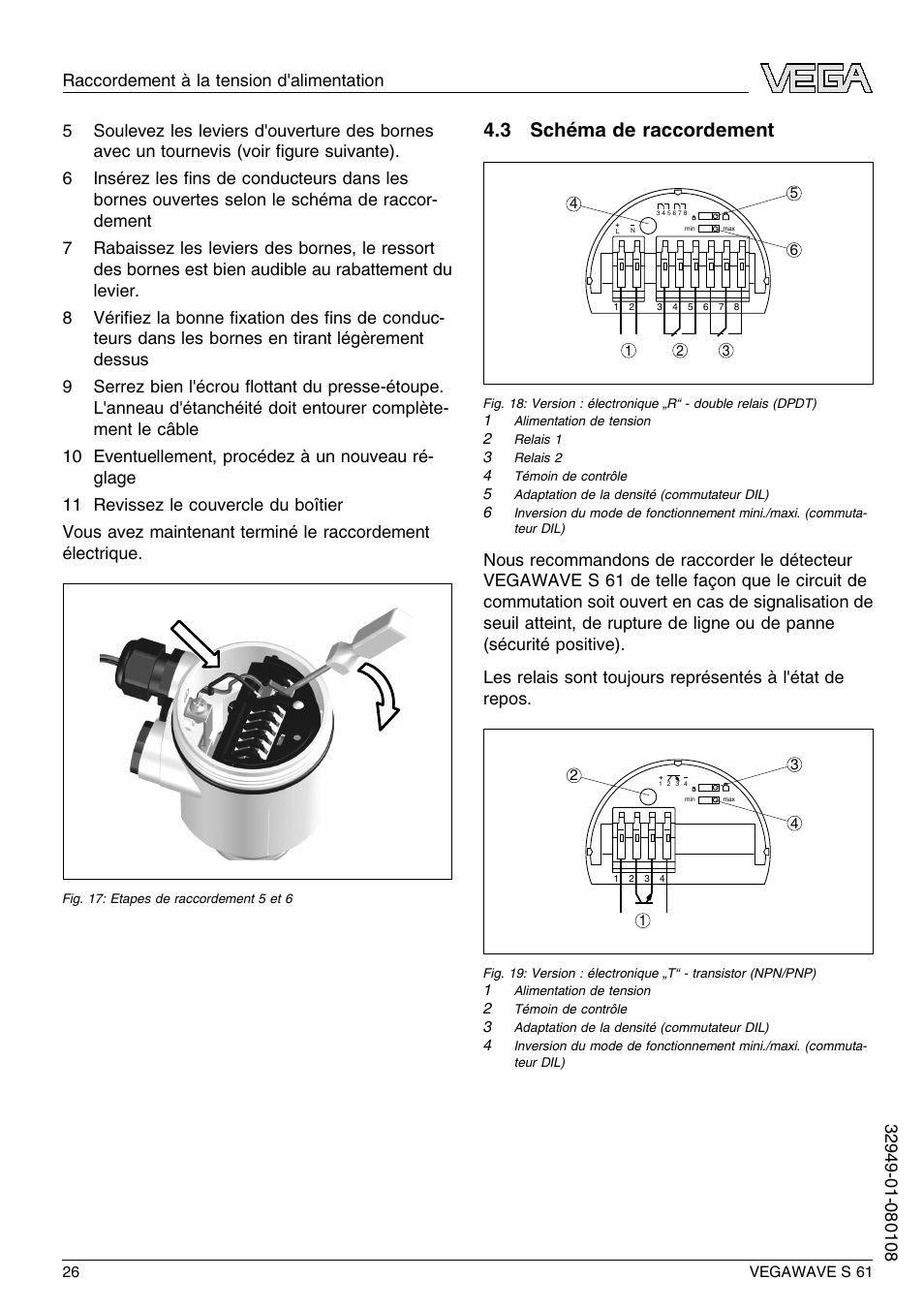 3 schéma de raccordement | VEGA VEGAWAVE S 61 User Manual | Page 26 / 48